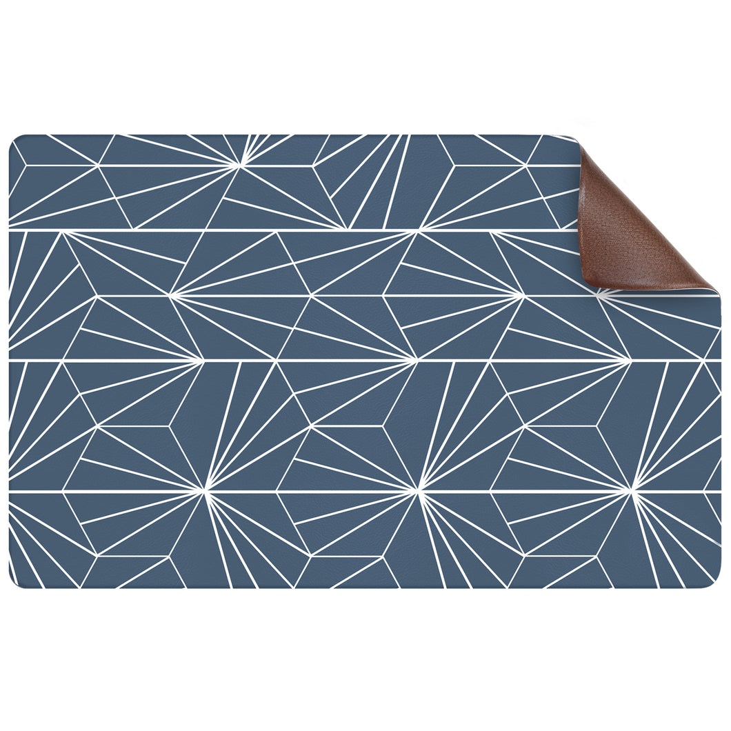 Blue Starburst Pet Food Mat