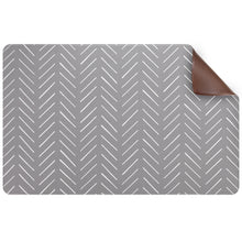 Load image into Gallery viewer, Gray Mud Cloth Pet Food Mat
