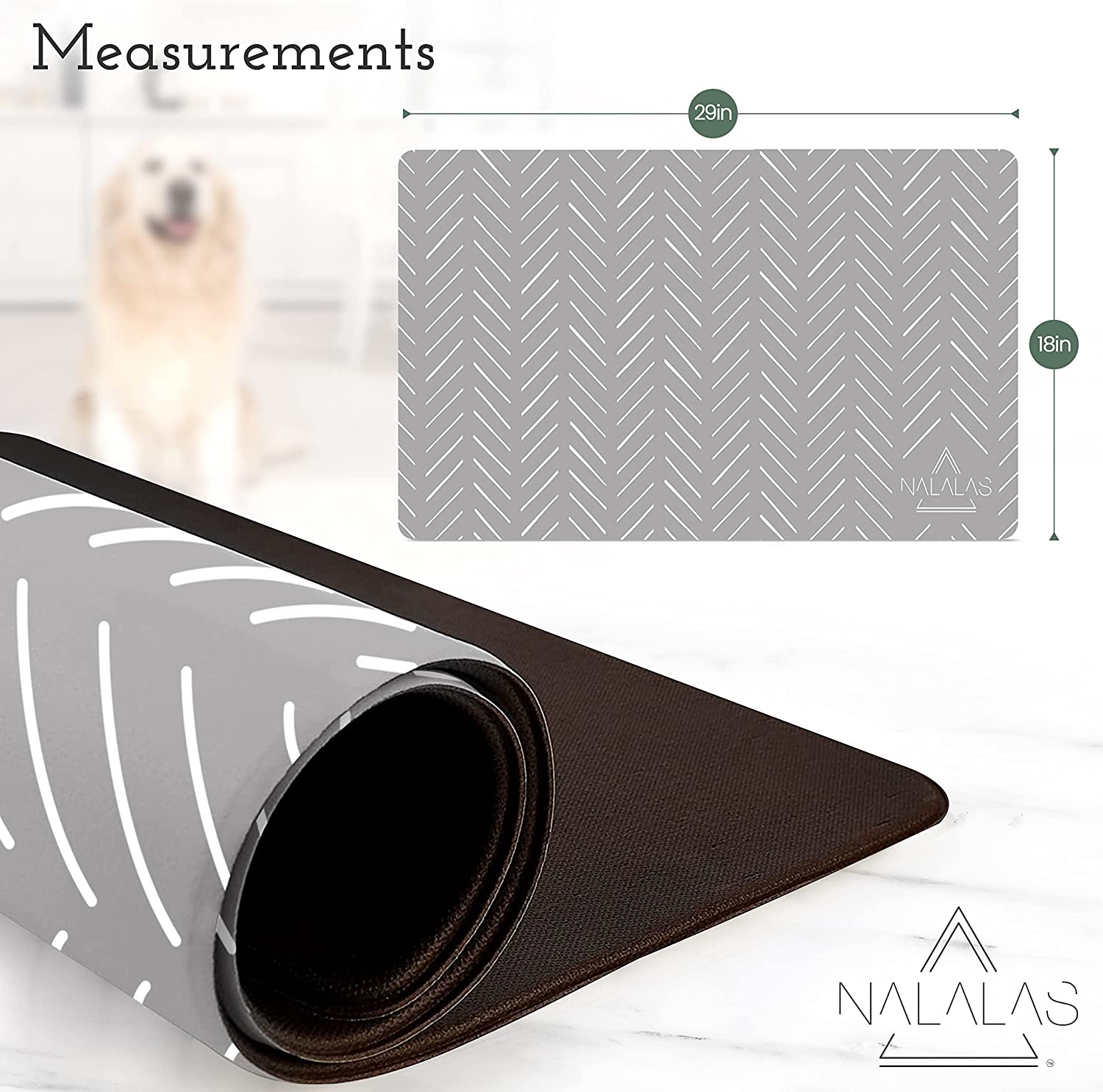 Gray Mud Cloth Pet Food Mat – NALALAS